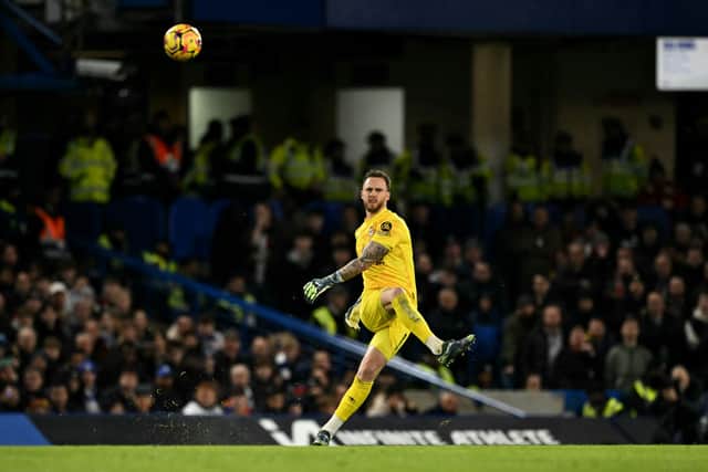 Mark Flekken in action against Chelsea.