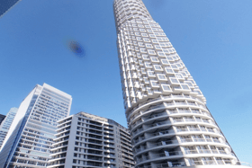 205m high with 57 floors