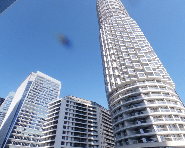 205m high with 57 floors