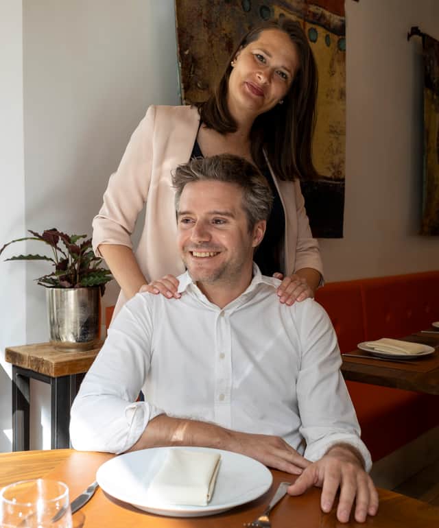 Miguel Morales Moreno and his wife Anastasiia Vypyrailo. Credit: Rayuela