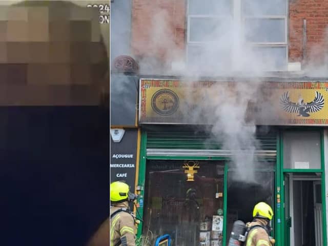 Residents are rescued from fire.