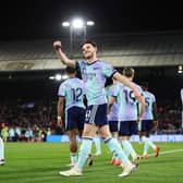Declan Rice scores against Crystal Palace.