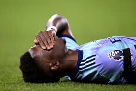 Bukayo Saka is feared to have torn his hamstring.