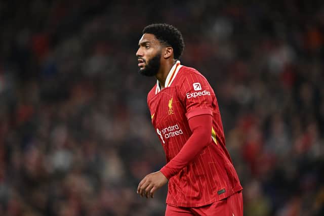 Joe Gomez came off early against West Ham.