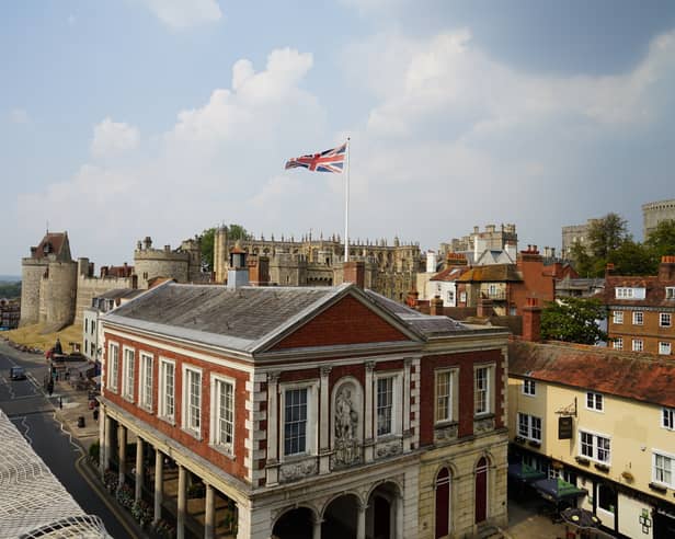 The view from the Castle Hotel over Windsor Castle and the Guildhall. Credit: Castle Hotel