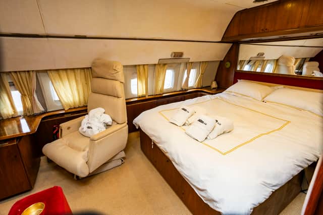 Originally built in 1968 and fitted out as a private jet in 1981, the aircraft was still flying up until 2012 - when it made its final journey to Filton Airfield.