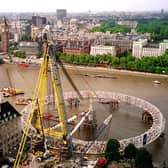 The 'London Eye', The Largest Observation Wheel In The World, Is Under Construction As Part Of The New Millenium Pier On The South Bank Of The River Thames In London, August 27Th, 1999. 