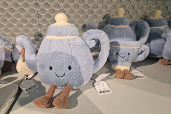 Vicky Teapot and Seb Teacup are among the rare Jellycats, plushie collectors can only buy in London