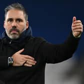 Marti Cifuentes, manager of QPR celebrates