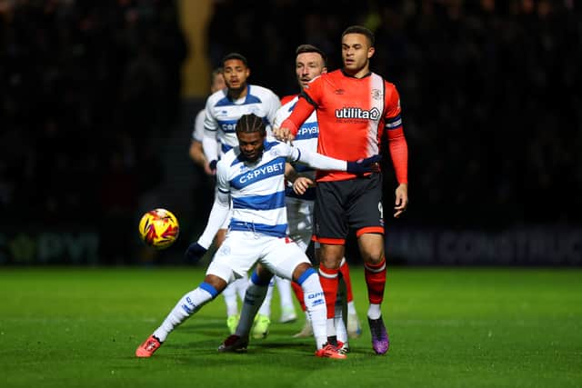 Paal challenges Carlton Morris.