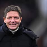 Oliver Glasner, Manager of Crystal Palace, smiles prior to the Premier League match between Crystal Palace FC and Chelsea FC at Selhurst Park on January 04, 2025 in London, England. 