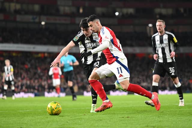 Gabriel Martinelli had a golden chance in the first half.