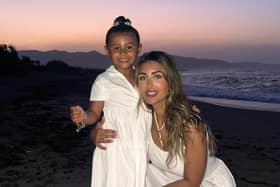 Sofia Alessia, 27, with her daughter Alya-Valentina, 4, after weight loss surgery.