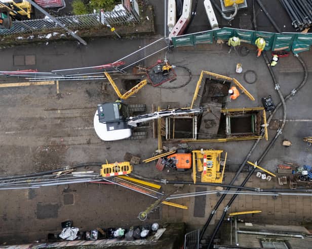 A sinkhole along Halifax Road, Hedben Bridge in Yorkshire has turned up on Google as an unlikely tourist attraction and five star reviews.