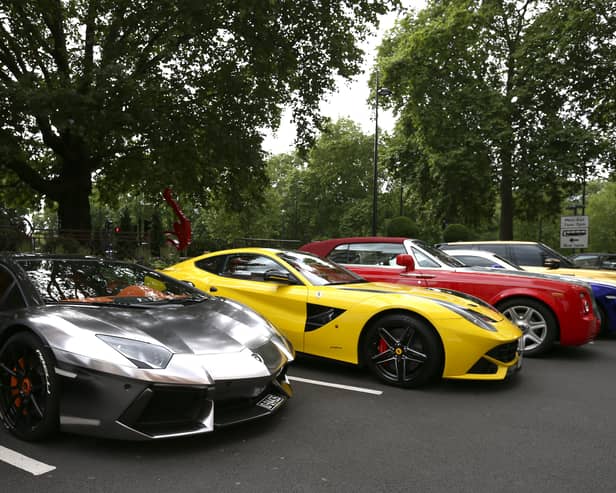 Luxury cars spotted in London