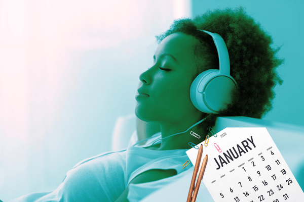 Studies have shown that contrary to your gym buddy's comments, not everyone is raring to go in January each year - and our listening tastes tend to demonstrate that.