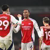 Gabriel is on target against Spurs.