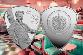 The Official Elvis Presley Plectrum Coin is available to anyone, but only one coin can be ordered per household