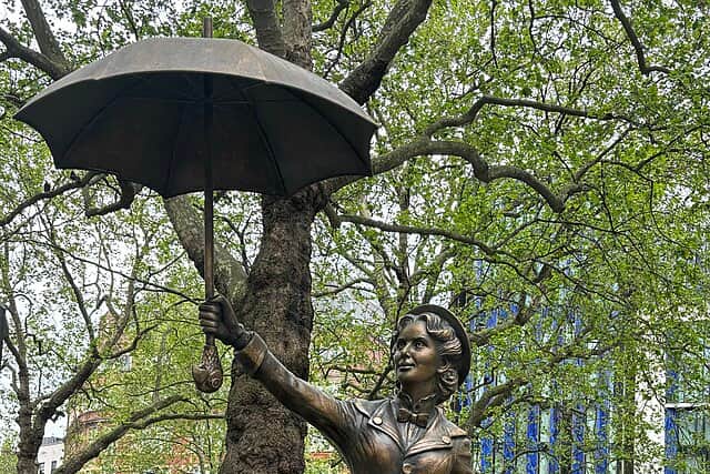 Mary Poppins statue in Leicester Square