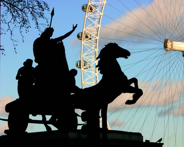 London's most iconic and famous statues including Boudicca. 