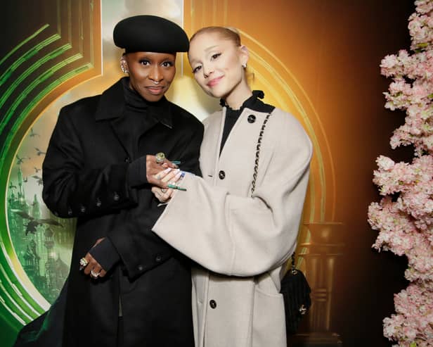 Ariana Grande and Cynthia Erivo visited the National Youth Theatre in London