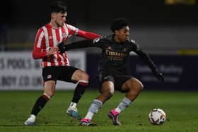 Alex Gilbert in action for Brentford.