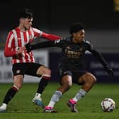 Alex Gilbert in action for Brentford.