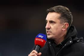 Gary Neville on punditry duties with Sky Sports