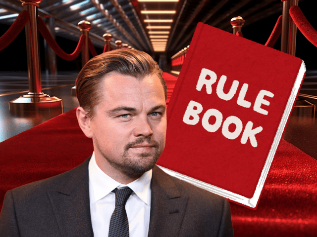 Not even Hollywood superstar Leonardo DiCaprio has been able to avoid breaking the strict rules set by many awards ceremonies