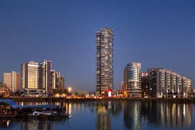 The tower on Lombard Road, by the River Thames, would contain up to 147 flats and commercial units on the ground floor