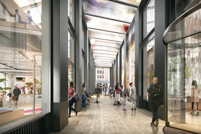The designs include roof terraces and various mixed-use elements, such as a new pop-up market and a potential music venue or market hall