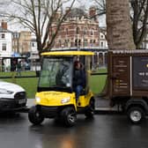 Local democracy reporter Adrian Zorzut tries the Yo-Go buggies in Fulham