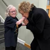 Rod Stewart dances with superfan during surprise hospital visit 