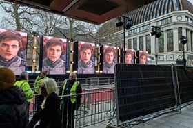 Set up is underway for the Mickey 17 premiere in London