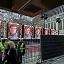 Set up is underway for the Mickey 17 premiere in London