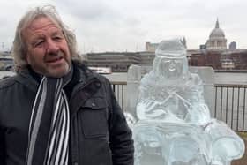 'This is me' - A new ice sculpture represents 'frozen and forgotten' pensioners who can't afford to turn on their heating
