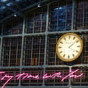 Neon lights at St Pancras 