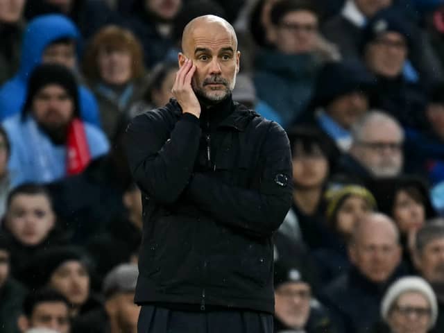 Guardiola saw his side lose to Liverpool over the weekend