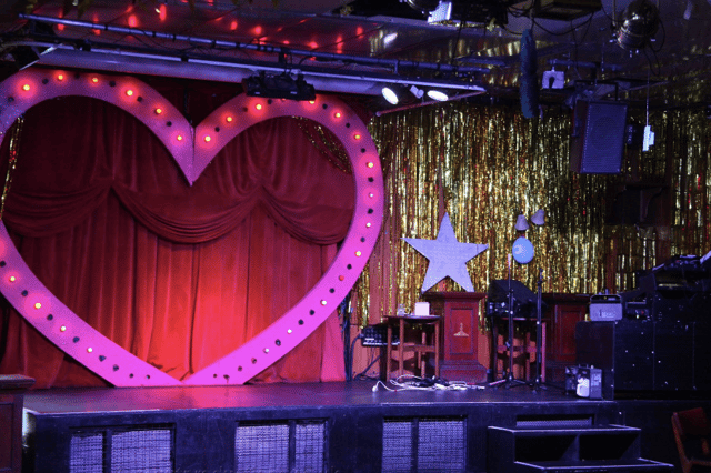 The iconic stage at Bethnal Green Working Men's Club