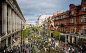 Concept art of a pedestrianised Oxford Street released by City Hall in September 2024