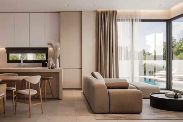 The villa boasts some gorgeous interior features