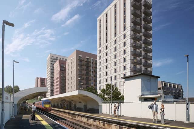 The developers are proposing to build 965 new homes on the empty land, which is one of the capital’s largest brownfield sites, including 204 affordable homes.