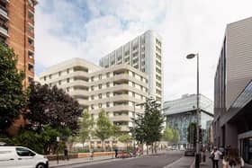 An artist's impression of the development above Southwark Tube station