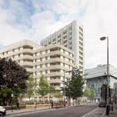 An artist's impression of the development above Southwark Tube station