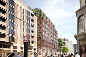 An artist's impression of the development looking east along Brompton Road
