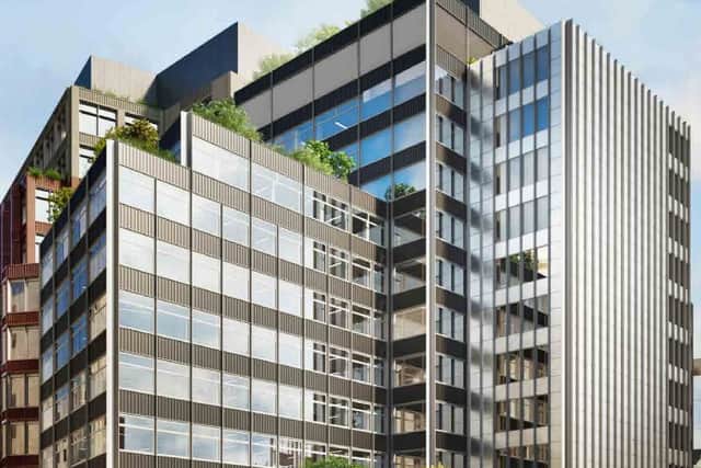 An artist's impression of the building from Knightsbridge