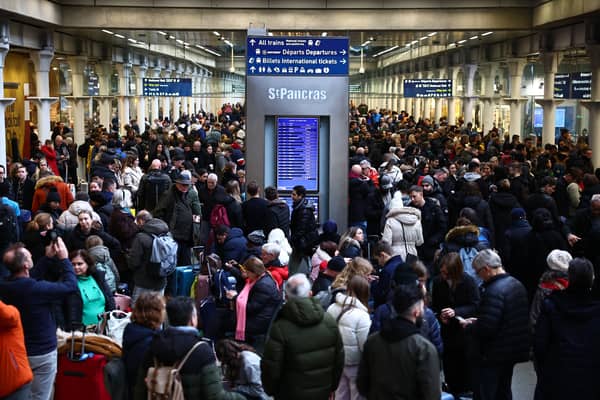 Eurostar services from London St Pancras have been cancelled due to the discovery of an unexploded WW2 bomb on the tracks near Paris