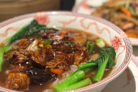 The beef brisket soup was a menu highlight 