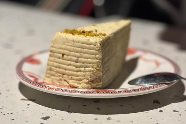 Pistachio crepe cake
