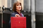 Rachel Reeves, poses with the red Budget Box as she leaves 11 Downing Street to present the government's annual budget to Parliament in October 2024 (Photo: Leon Neal/Getty Images)